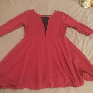 Forever 21 2x deep plunge skater dress