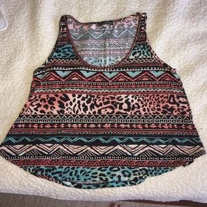 Top with animal and other exotic prints.