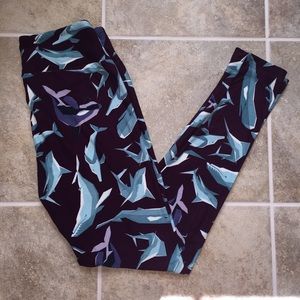 OS LuLaRoe Whale, Dolphin, Shark Leggings NWT