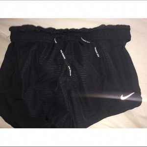 Black dri-fit Nike running shorts