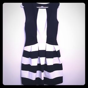 Anthropologie black and white dress.