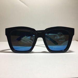 Blue mirrored sunglasses