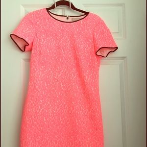 Banana Republic - pink animal print shift dress