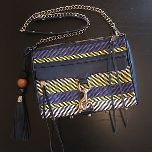 Rebecca Minkoff Mac Cross Body Bag Navy Blue Neon
