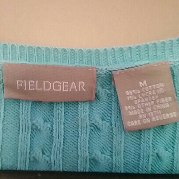 Sky Blue Cable Sweater - Picture 2 of 3