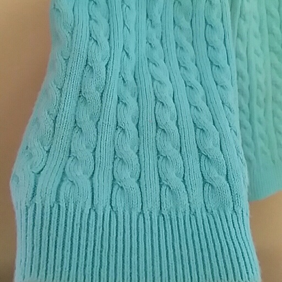 Sky Blue Cable Sweater - Picture 3 of 3