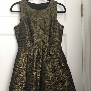 Zara metallic patterned dress