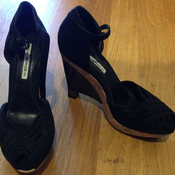 Via Spiga black platform wedges - Picture 1 of 4