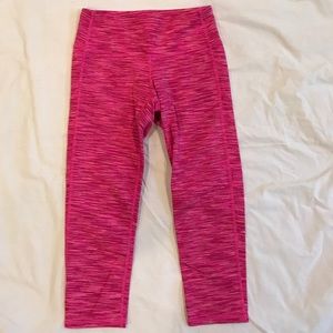 Athleta pink space dye crops XS