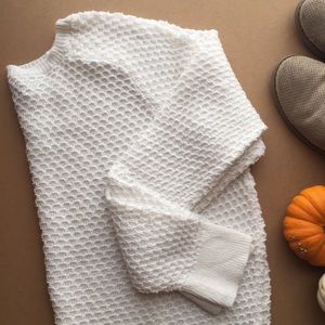 LOFT Crisp White Knit Sweater