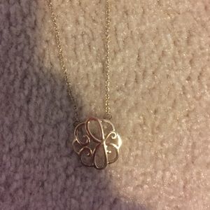 J monogrammed-styled necklace