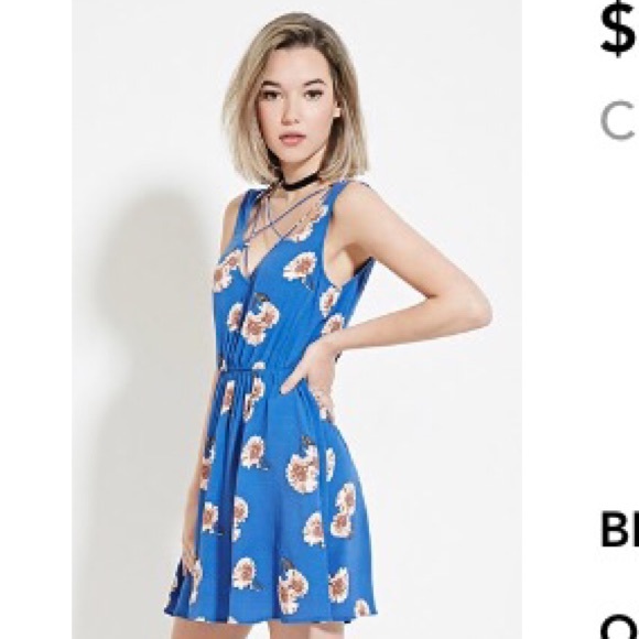 Floral Strappy Mini Dress - Picture 2 of 8