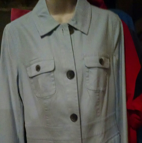 Sigrid olsen light blue jacket coat NEW small - Picture 2 of 4