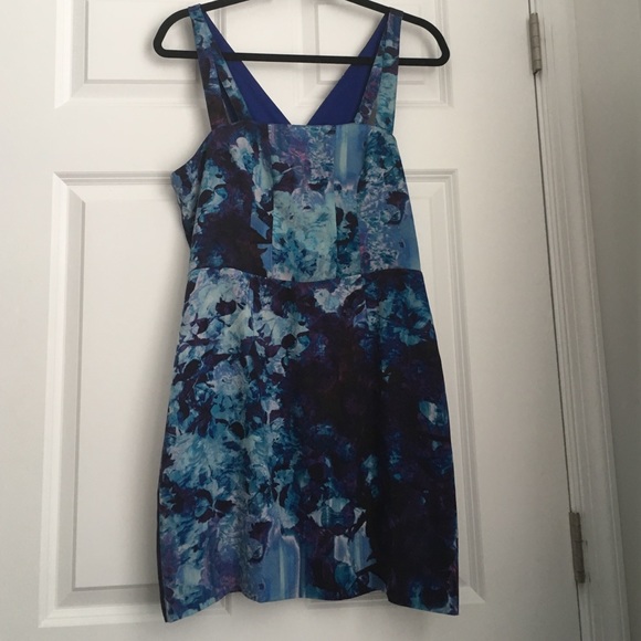 silence + noise mini blue dress