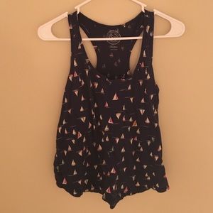 Sail boat flowy tank top