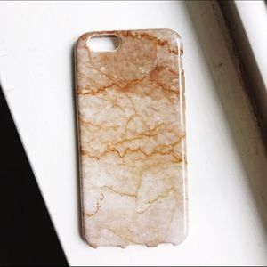 Tan brown marble jelly case for iPhone 6/6s NEW