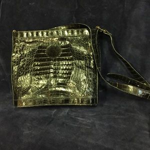 Black Alligator shoulder bag