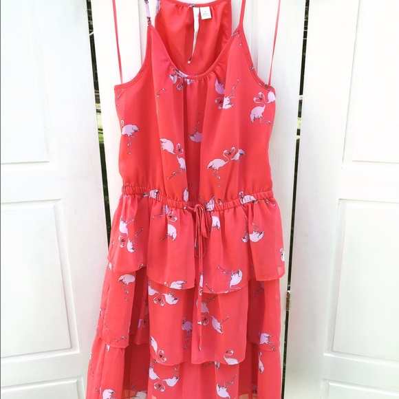 Lauren Conrad flamingo dress