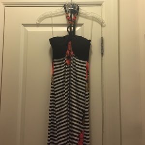 Beaded neckline maxi