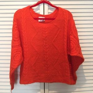 Orange soft knit sweater