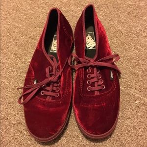 Red velvet Vans