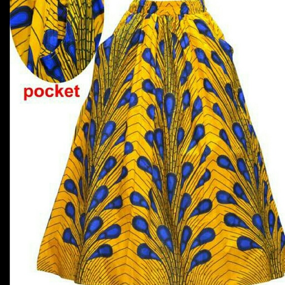 Dashiki Print Skirt