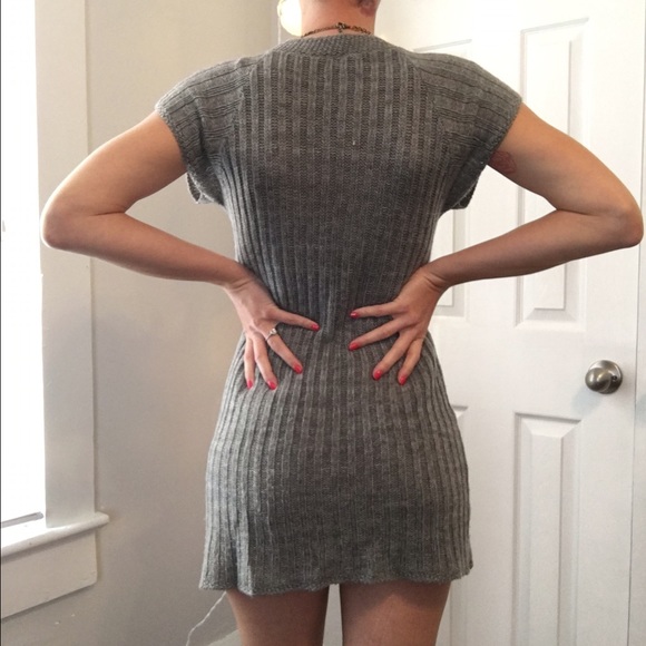 WETSEAL Gray Knit Sweater Dress - Picture 3 of 4