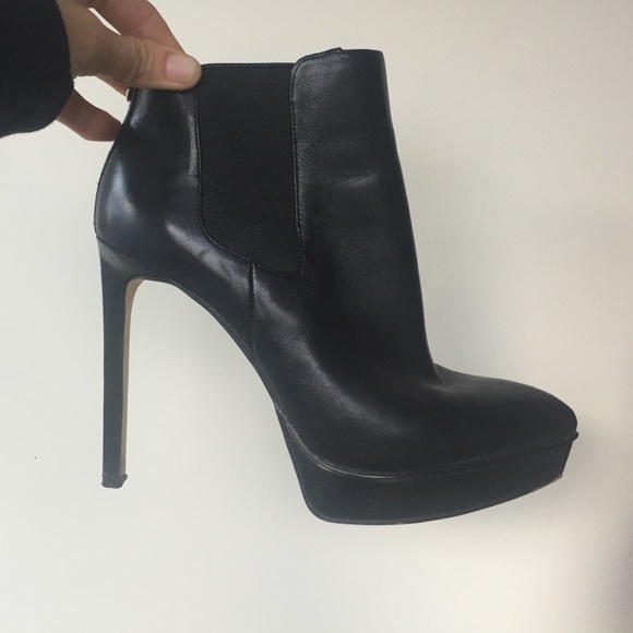 MK leather ankle stiletto