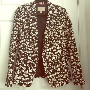 Black and white floral Banana Republic blazer