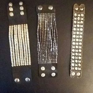 3 bling bracelets