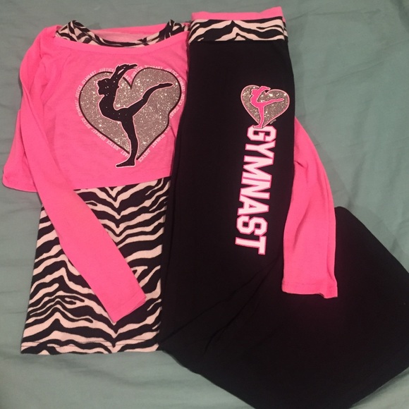 Girls Justice Gymnast pants and top