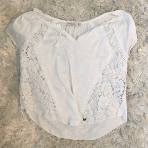 Adorable white Abercrombie kids blouse