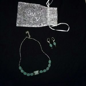 Lia Sophia necklace & matching earrings & bag