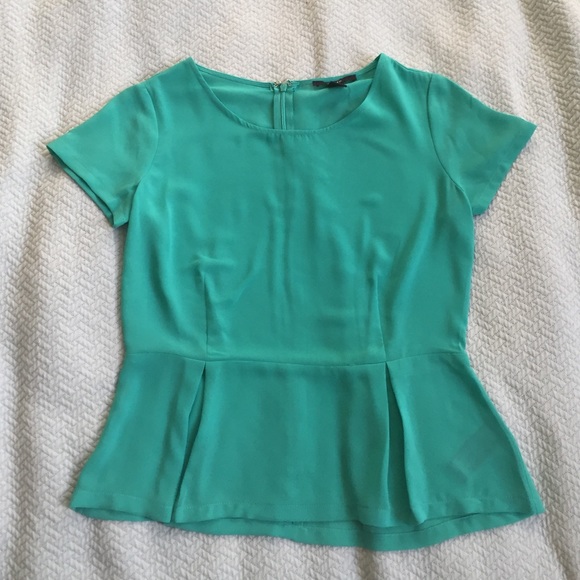Forever 21 - Green tailored blouse with peplum - Picture 1 of 3
