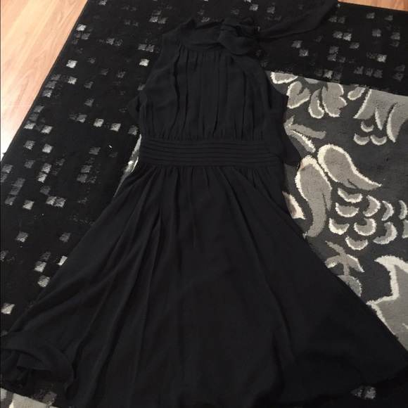 Mini tie at neck dress