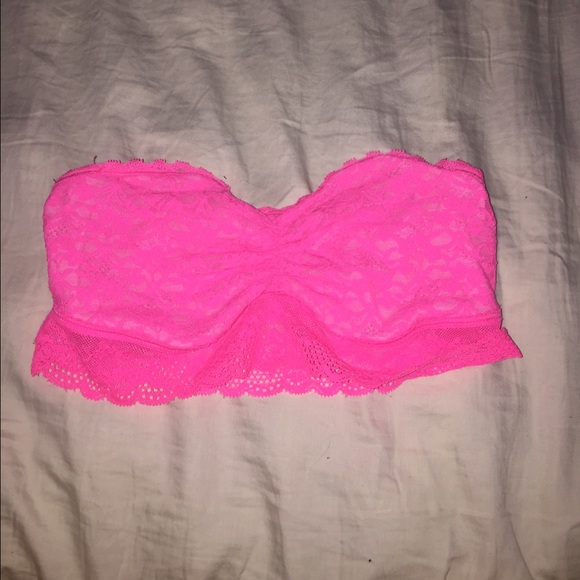 hot pink strapless bralette
