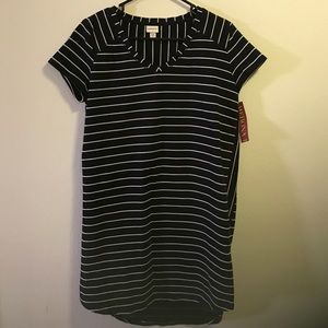 Merona (Target) striped cotton dress size LG NWT