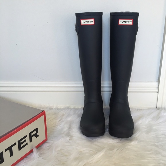 •Navy Matte Hunter Original Tall Boots• - Picture 2 of 4