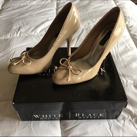 White House black market nude pumps