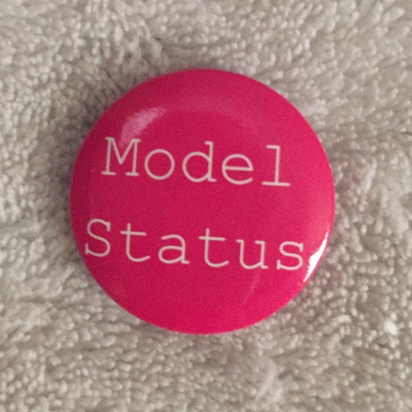 Pink "Model Status" Button Pin - Picture 2 of 3