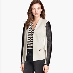 H&M Faux leather fitted jacket