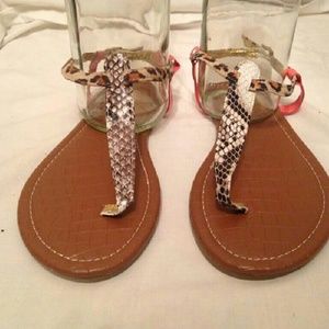Snakeskin printed sandals