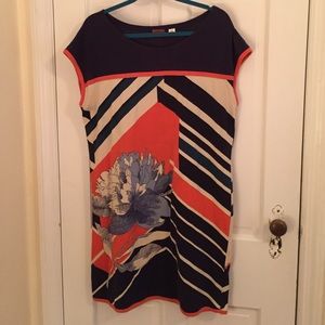 🐝ANTHROPOLOGIE Mixed Pattern Dress 🌷RARE DESIGN