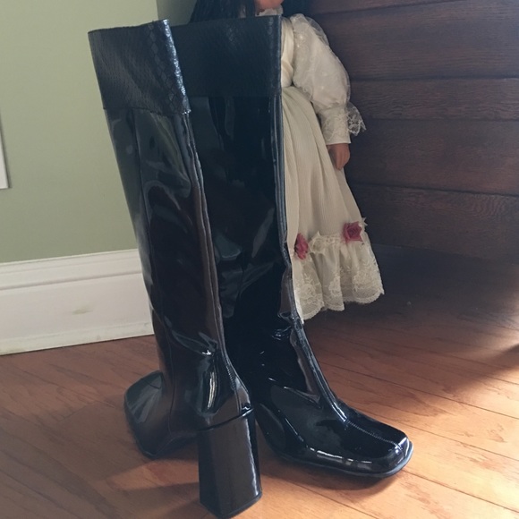 Black Patent tall Boot