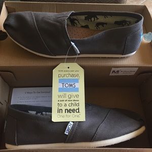 Charcoal ladies Toms brand new with tags