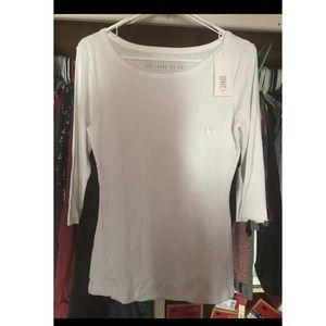 White half sleeve tee.