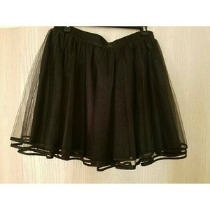 Black tulle skirt