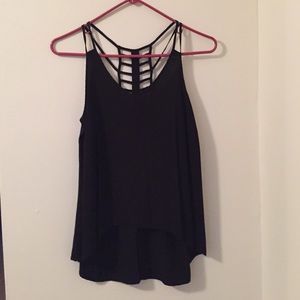 Black tank with strappy back