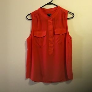 J. Crew Factory popover tank. Red size 10