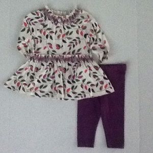 Infant Girls 2pcs L/Sleeve Top & Legging Set 6-9M